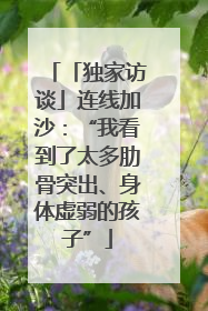 「独家访谈」连线加沙：“我看到了太多肋骨突出、身体虚弱的孩子”