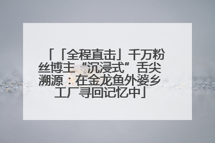 「全程直击」千万粉丝博主“沉浸式”舌尖溯源：在金龙鱼外婆乡工厂寻回记忆中