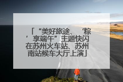 “美好旅途、‘粽’享端午”主题快闪在苏州火车站、苏州南站候车大厅上演