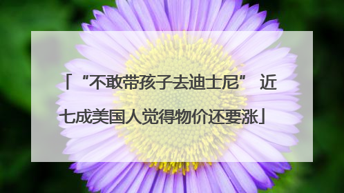 “不敢带孩子去迪士尼” 近七成美国人觉得物价还要涨