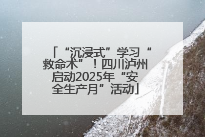 “沉浸式”学习“救命术”！四川泸州启动2025年“安全生产月”活动
