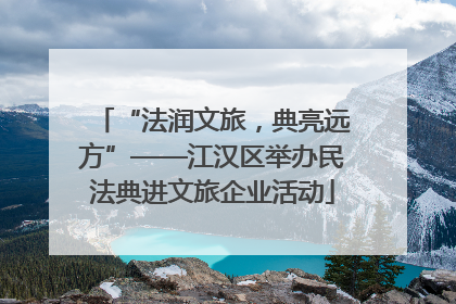 “法润文旅，典亮远方”——江汉区举办民法典进文旅企业活动