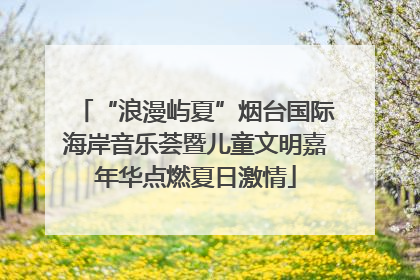 “浪漫屿夏”烟台国际海岸音乐荟暨儿童文明嘉年华点燃夏日激情