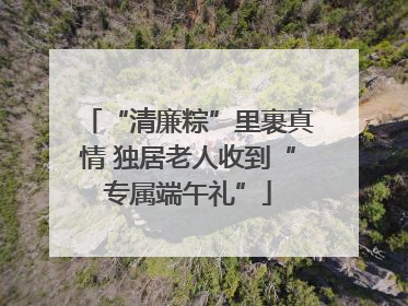 “清廉粽”里裹真情 独居老人收到“专属端午礼”