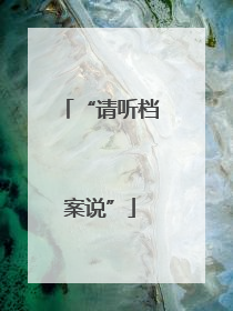 “请听档案说”
