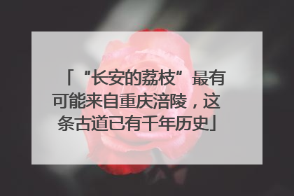 “长安的荔枝”最有可能来自重庆涪陵，这条古道已有千年历史