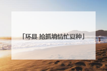 环县 抢抓墒情忙夏种