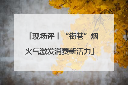 现场评丨“街巷”烟火气激发消费新活力