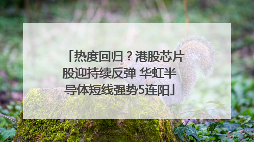 热度回归？港股芯片股迎持续反弹 华虹半导体短线强势5连阳