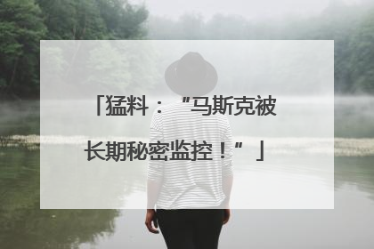 猛料：“马斯克被长期秘密监控！”