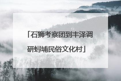 石狮考察团到丰泽调研蟳埔民俗文化村