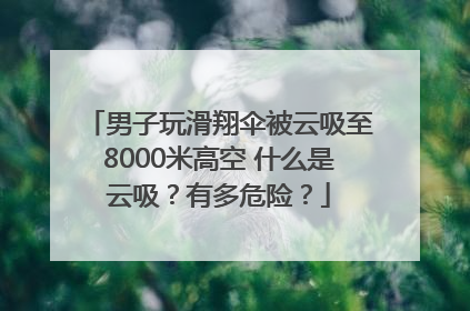 男子玩滑翔伞被云吸至8000米高空 什么是云吸？有多危险？