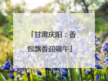 甘肃庆阳：香包飘香迎端午
