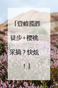 登峰揽胜徒步+樱桃采摘？快炫！
