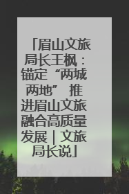 眉山文旅局长王枫：锚定“两城两地” 推进眉山文旅融合高质量发展｜文旅局长说