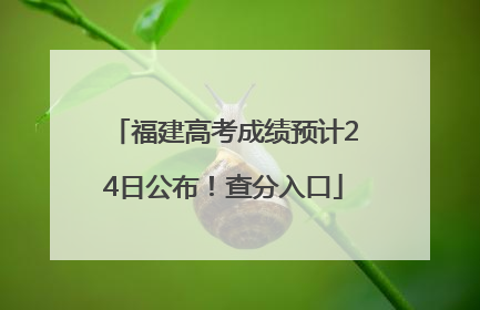 福建高考成绩预计24日公布！查分入口