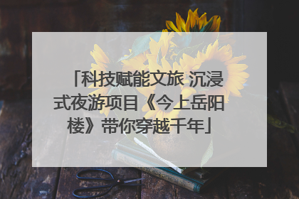 科技赋能文旅 沉浸式夜游项目《今上岳阳楼》带你穿越千年