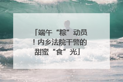 端午“粽”动员！内乡法院干警的甜蜜“食”光
