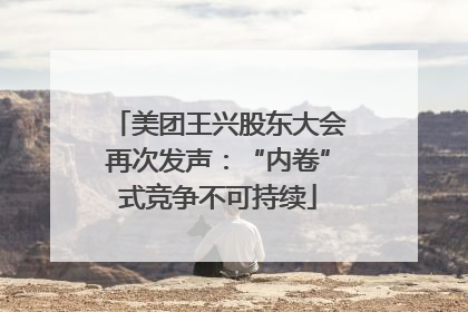 美团王兴股东大会再次发声：“内卷”式竞争不可持续