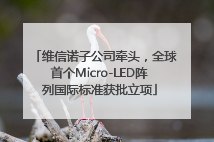 维信诺子公司牵头，全球首个Micro-LED阵列国际标准获批立项