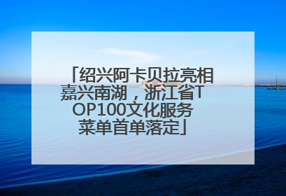 绍兴阿卡贝拉亮相嘉兴南湖，浙江省TOP100文化服务菜单首单落定