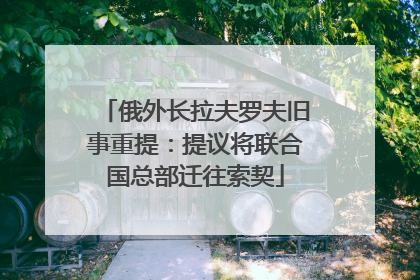 俄外长拉夫罗夫旧事重提：提议将联合国总部迁往索契
