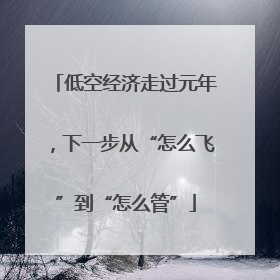 低空经济走过元年，下一步从“怎么飞”到“怎么管”