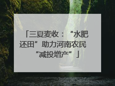 三夏麦收：“水肥还田”助力河南农民“减投增产”