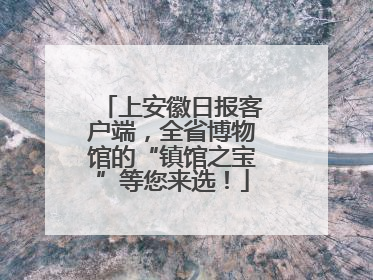 上安徽日报客户端，全省博物馆的“镇馆之宝”等您来选！