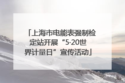 上海市电能表强制检定站开展“5·20世界计量日”宣传活动