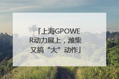 上海GPOWER动力展上，潍柴又搞“大”动作