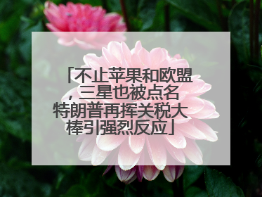 不止苹果和欧盟，三星也被点名 特朗普再挥关税大棒引强烈反应