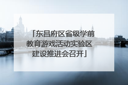 东昌府区省级学前教育游戏活动实验区建设推进会召开