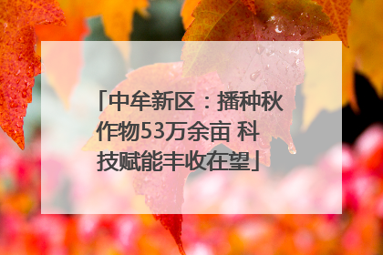 中牟新区：播种秋作物53万余亩 科技赋能丰收在望