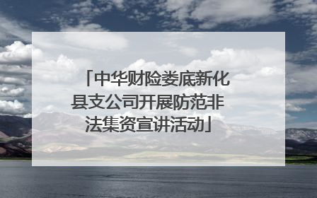 中华财险娄底新化县支公司开展防范非法集资宣讲活动