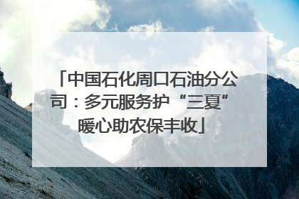 中国石化周口石油分公司：多元服务护“三夏” 暖心助农保丰收