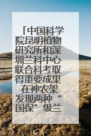 中国科学院昆明植物研究所和深圳兰科中心联合科考取得重要成果 在神农架发现两种“国保”级兰花