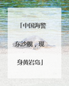 中国海警东沙舰，现身黄岩岛