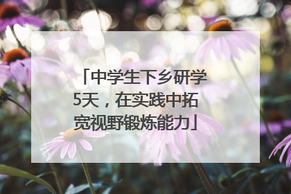 中学生下乡研学5天，在实践中拓宽视野锻炼能力