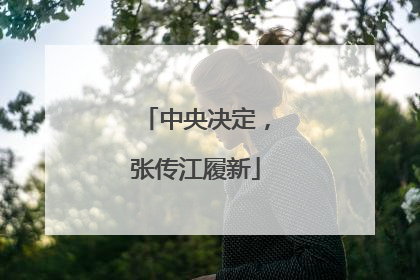 中央决定，张传江履新