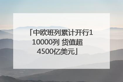 中欧班列累计开行110000列 货值超4500亿美元