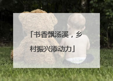 书香飘汤溪，乡村振兴添动力