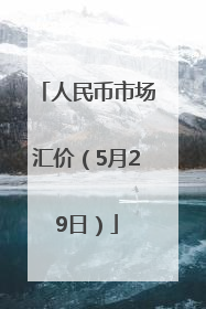 人民币市场汇价（5月29日）