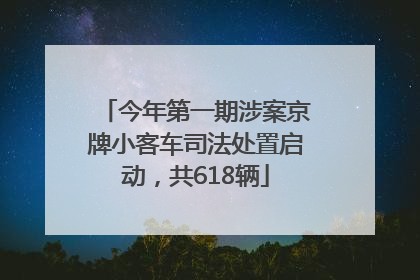 今年第一期涉案京牌小客车司法处置启动，共618辆