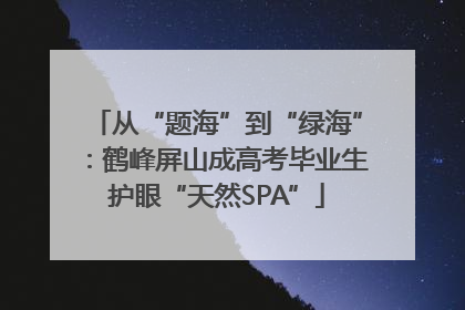 从“题海”到“绿海”：鹤峰屏山成高考毕业生护眼“天然SPA”