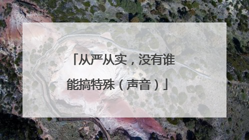 从严从实，没有谁能搞特殊（声音）