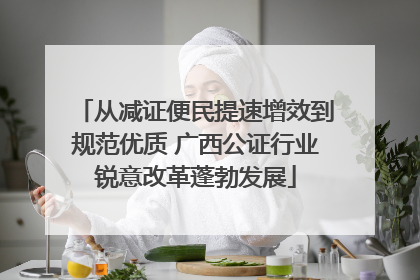 从减证便民提速增效到规范优质 广西公证行业锐意改革蓬勃发展