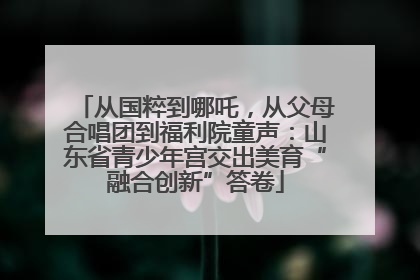 从国粹到哪吒，从父母合唱团到福利院童声：山东省青少年宫交出美育“融合创新”答卷