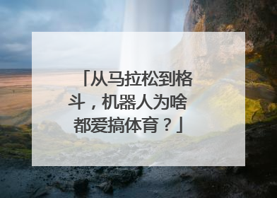 从马拉松到格斗，机器人为啥都爱搞体育？