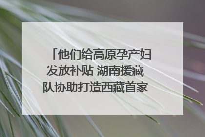 他们给高原孕产妇发放补贴 湖南援藏队协助打造西藏首家高原产儿协同中心